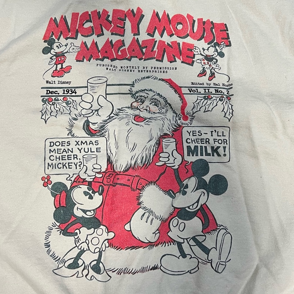 Mickey Mouse Christmas sweatshirt Etsy original size medium worn once